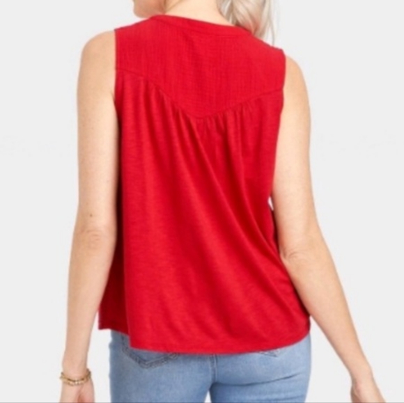 Beautiful Brand New Knox Rose Red Sleeveless Top. Size XL. NWT. - Picture 2 of 13